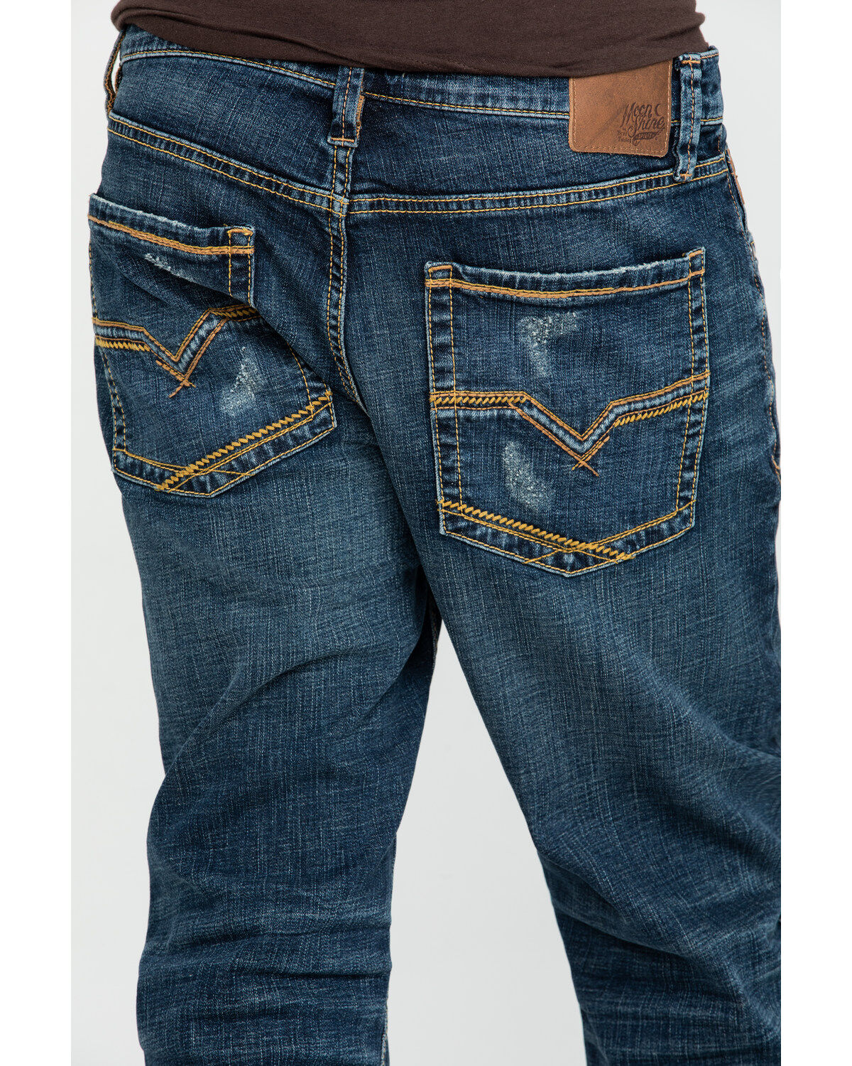 Image #4 - Moonshine Spirit Men's Harley Medium Wash Stretch Slim Straight Jeans , , hi-res