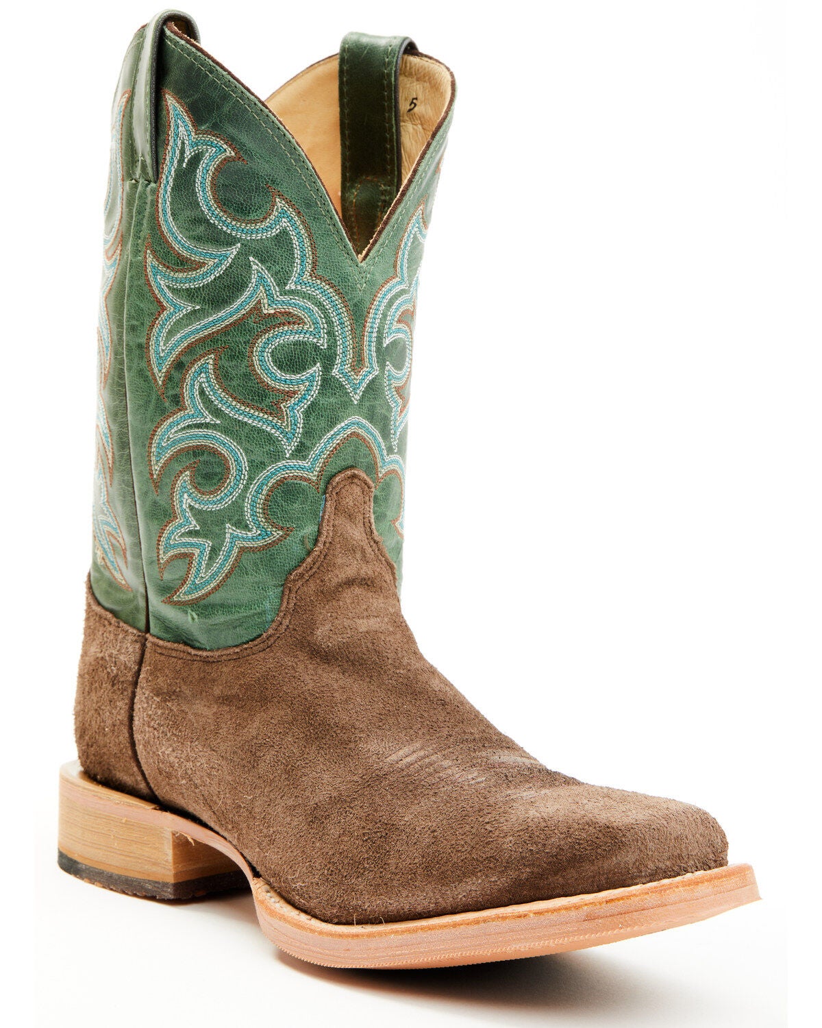 Justin Men's Fergus Roughout Performance Western Boots - Square Toe, Chocolate, hi-res