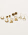 Image #1 - Shyanne Women's Western Muse Horse Cameo Earring Set - 5 Piece, Gold, hi-res