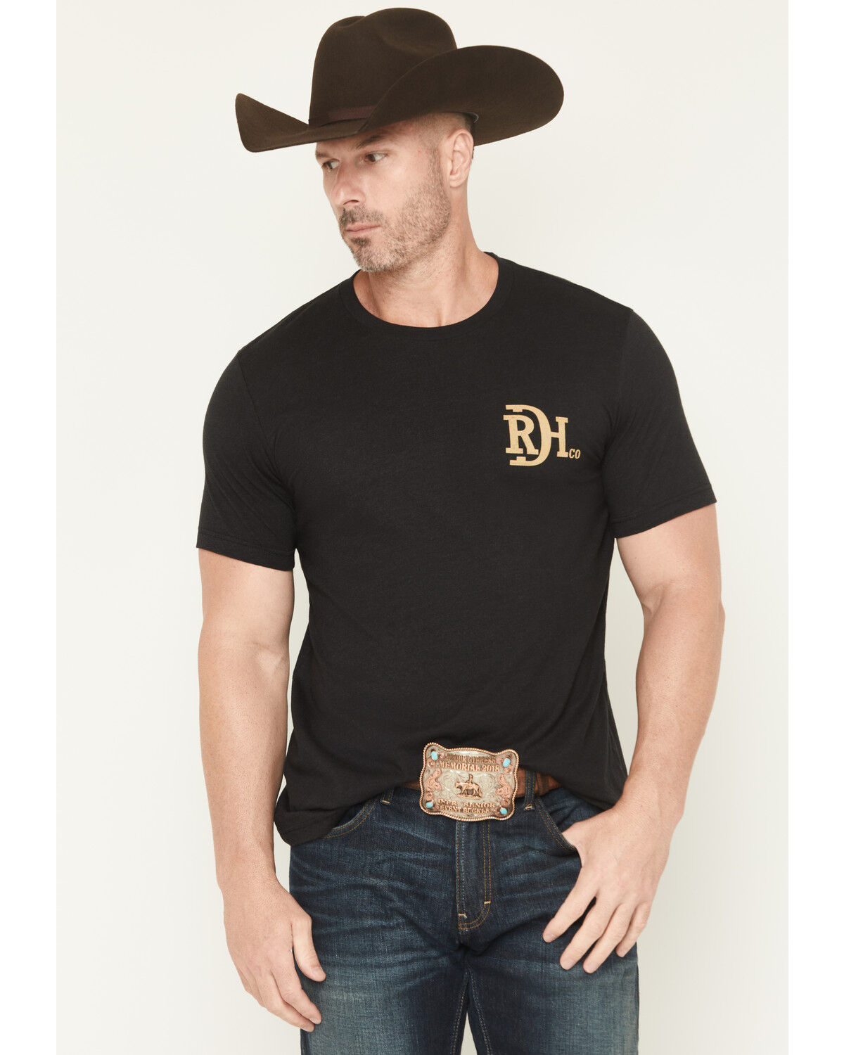 Image #1 - Red Dirt Hat Men's Bass Lighting Short Sleeve Graphic T-Shirt, Charcoal, hi-res