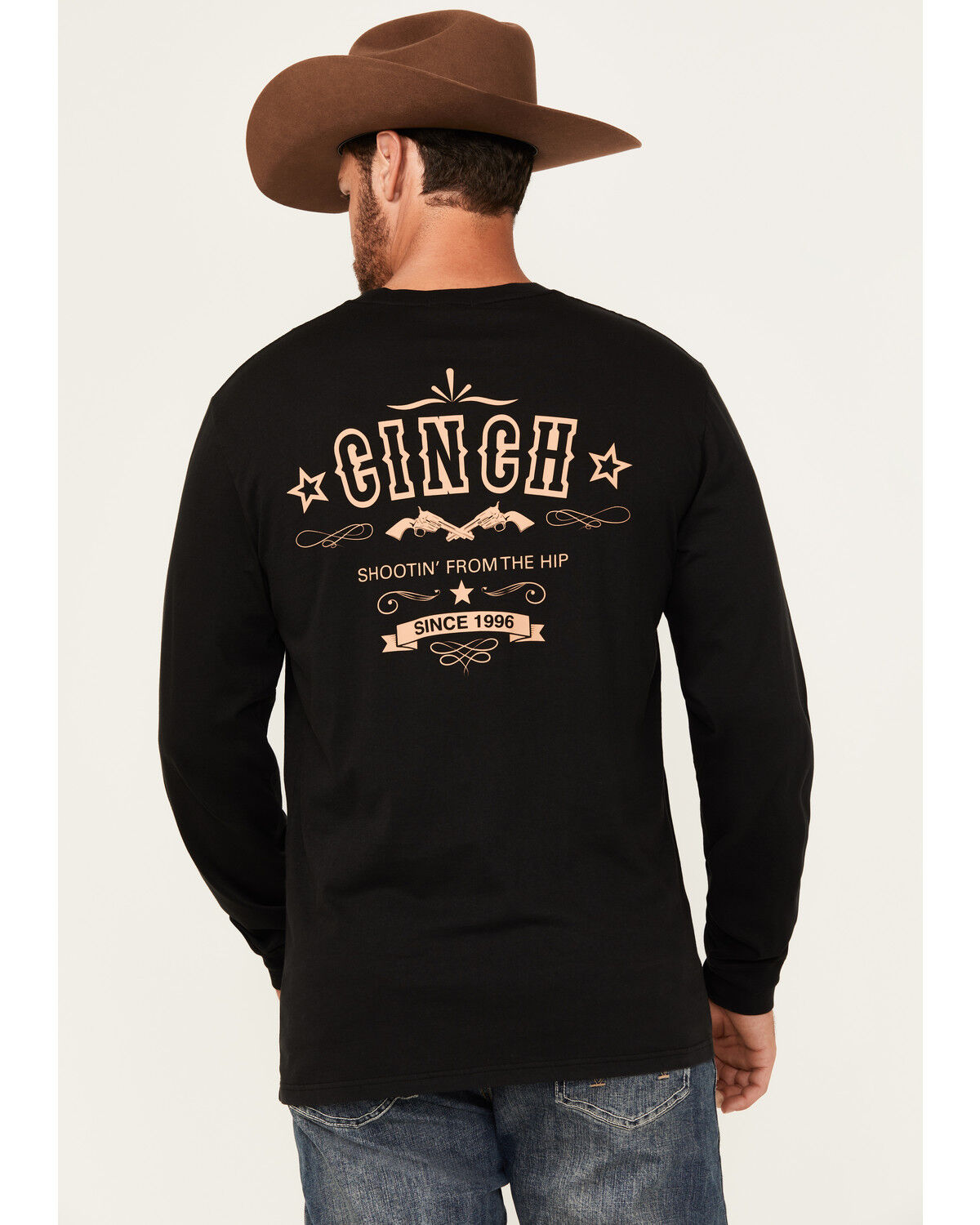 Image #1 - Cinch Men's Shoot From The Hip Long Sleeve Graphic T-Shirt, , hi-res