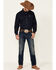 Image #3 - Cinch Men's Navy Solid Western Button Down Shirt, Navy, hi-res