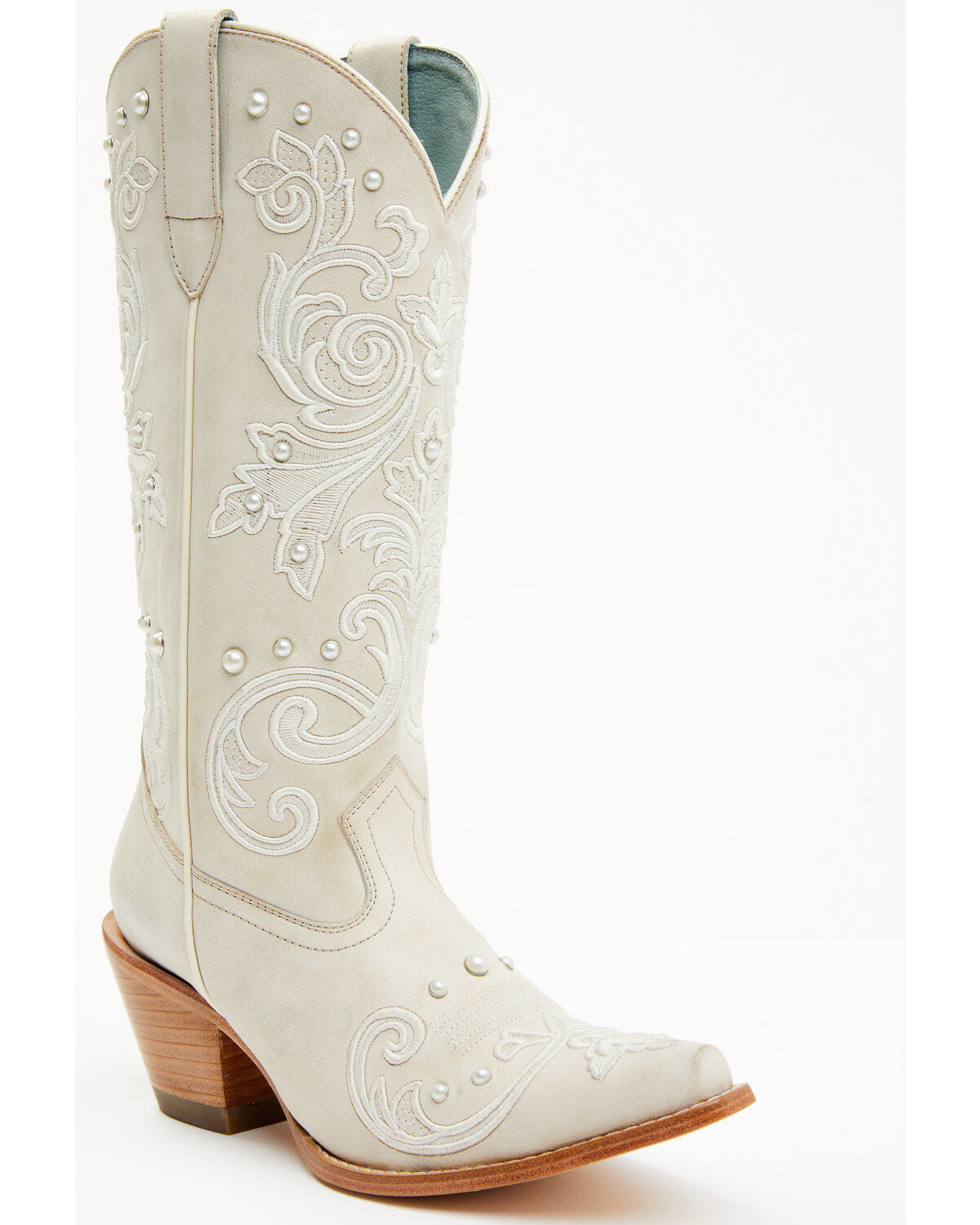 Wedding Western Booties White Wedding Cowboy Boots Sales - Main Image