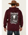 Cowboy Hardware Men's Maroon To The Core Graphic Hooded Sweatshirt , Maroon, hi-res
