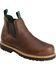 Image #1 - Georgia Boot Men's Romeo Waterproof Slip-On Work Shoes - Steel Toe, Brown, hi-res