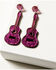 Image #1 - Idyllwind Women's Pink Lady Nashville Guitar Earrings, Fuchsia, hi-res