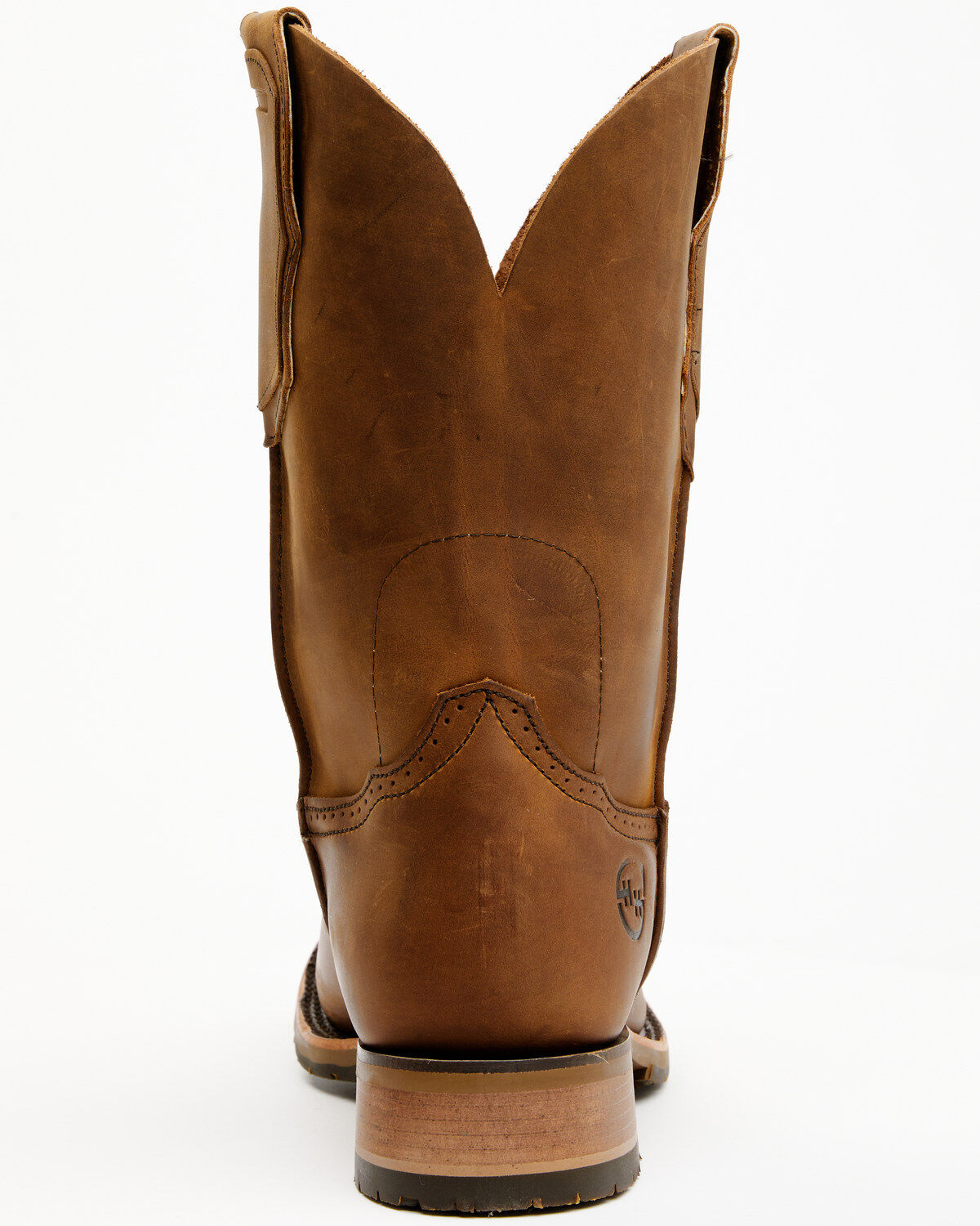Image #5 - Double H Men's 11" Stockman Ice Roper Western Boots - Broad Square Toe, Chocolate, hi-res