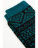 Shyanne Women's Southwestern Coolmax Single Pack Socks, Black, hi-res