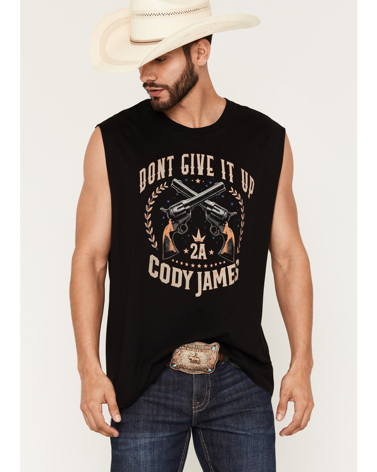Cody James Men's Don't Give It Up Muscle Tee, Black, hi-res
