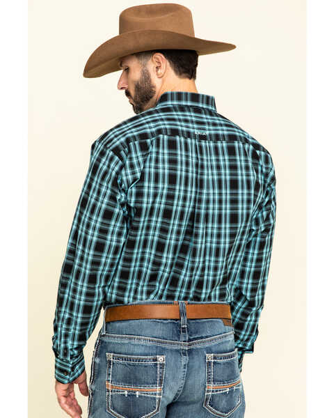 Image #2 - Ariat Men's Iberville Small Plaid Long Sleeve Western Shirt , , hi-res