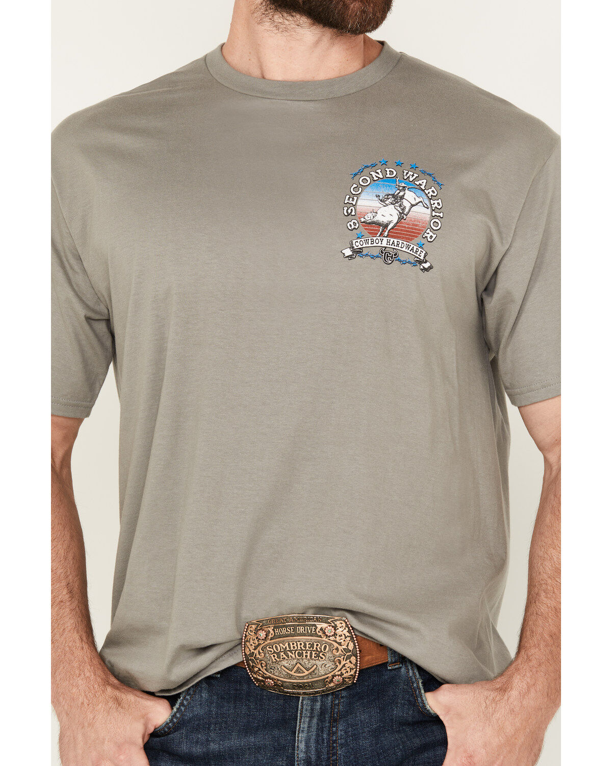 Image #3 - Cowboy Hardware Men's 8 Second Warrior Bull Rider Short Sleeve Graphic T-Shirt, , hi-res