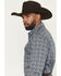Image #2 - Wrangler Retro Men's Floral Print Long Sleeve Snap Western Shirt, Blue, hi-res