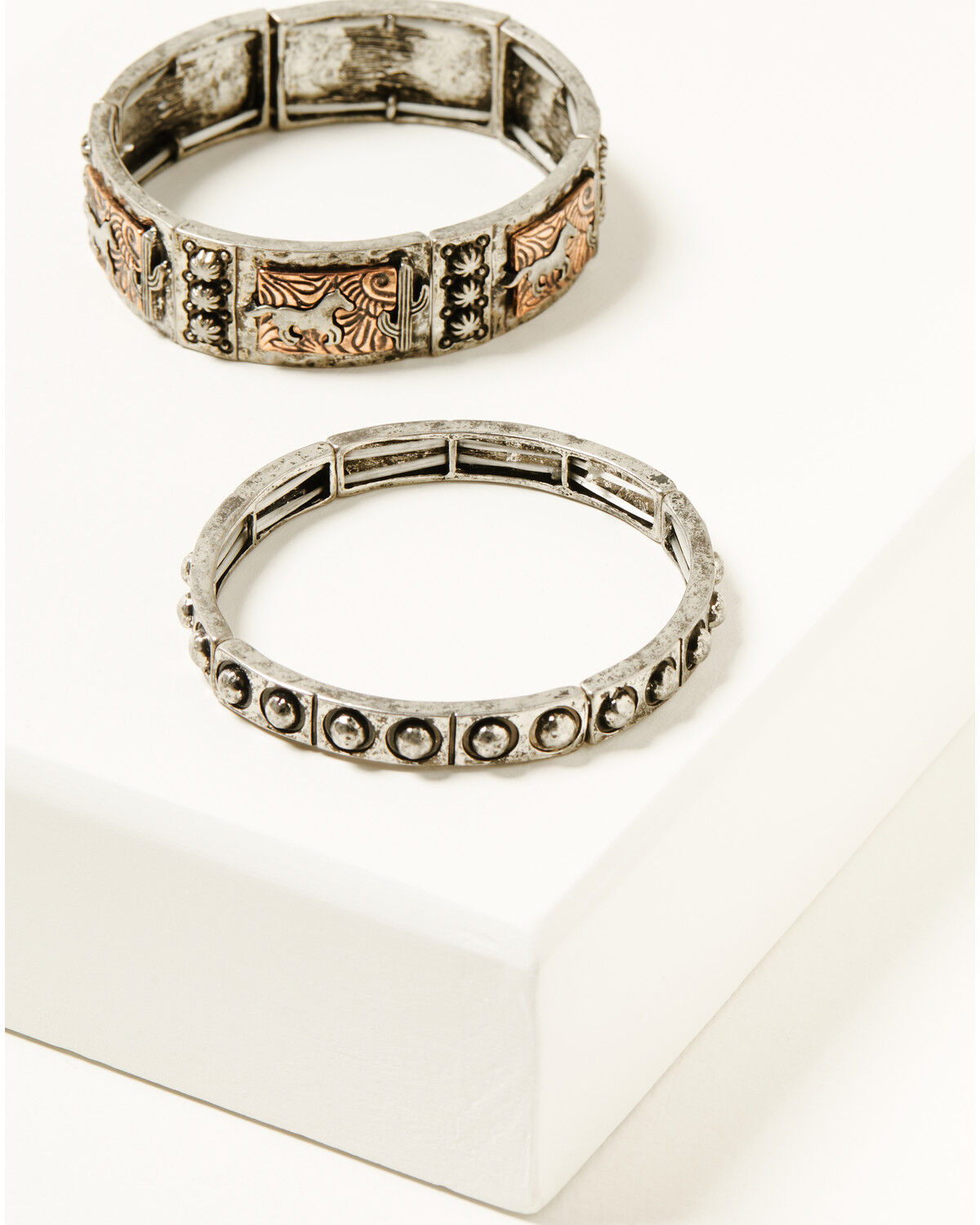 Image #1 - Shyanne Women's Strawberry Skies Running Horses Bracelet Set - 2 Piece, Silver, hi-res