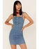 Image #1 - Shyanne Women's Light Wash Lace-Up Denim Mini Dress, , hi-res