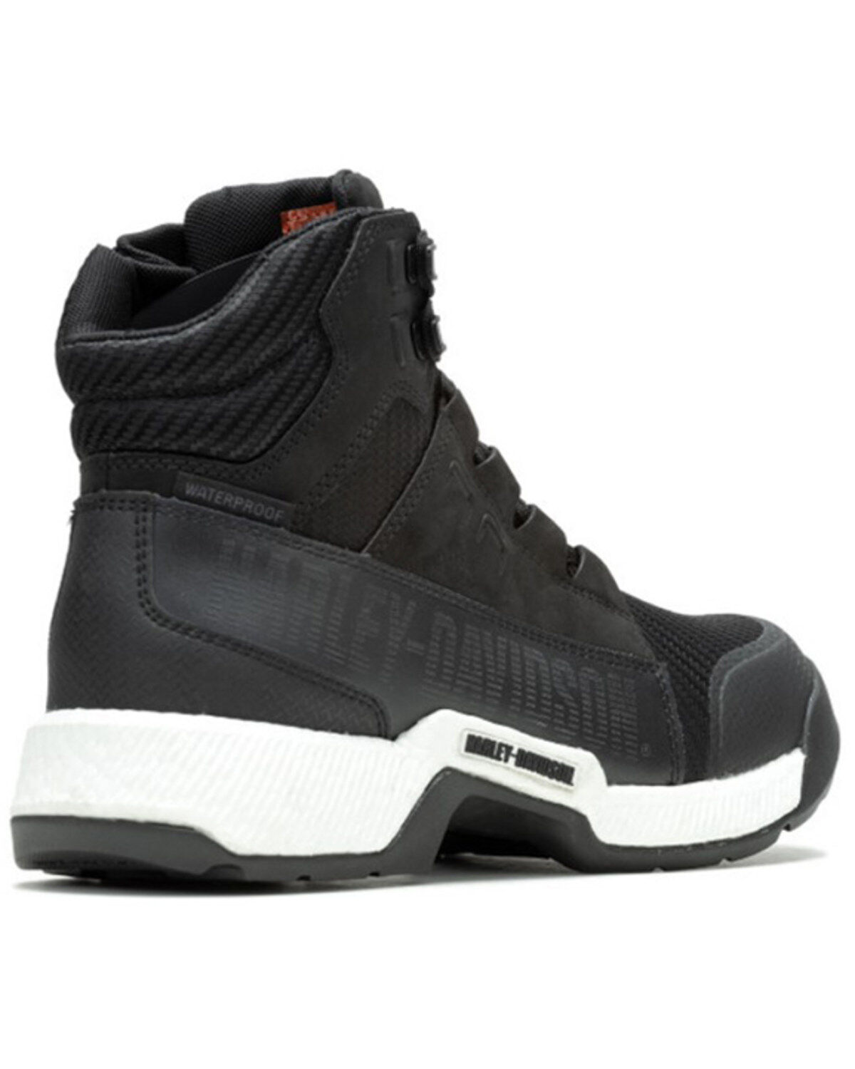 Image #2 - Harley Davidson Men's 5" Vincent Motorcycle Boots - Round Toe, Black, hi-res