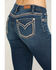 Shyanne Women's Scroll Dark Wash Bootcut Jeans , Blue, hi-res
