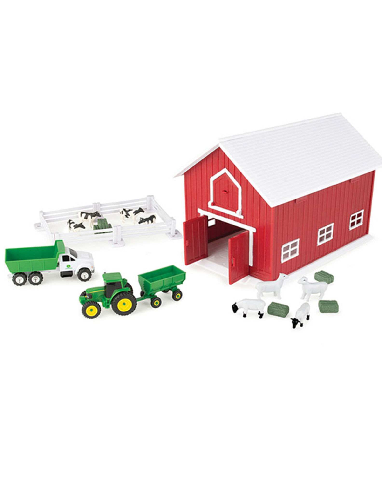 John Deere Kids' 24-Piece Farm Playset with Red Barn