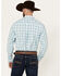 Image #4 - Ariat Men's Edward Plaid Print Long Sleeve Button-Down Performance Western Shirt, Aqua, hi-res