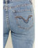 Image #4 - Rock & Roll Denim Women's Medium Wash High Rise Distressed Modest Bootcut Stretch Denim Jeans, Medium Wash, hi-res