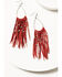 Image #1 - Idyllwind Women's Havana Antique Fringe Earrings, Red, hi-res