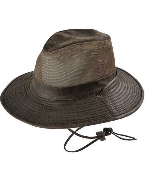 Safari Weathered with Mesh UPF50 Outback Hat, Brown
