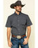 Image #1 - Cody James Core Men's Don't Cross Me Geo Print Short Sleeve Western Shirt, , hi-res