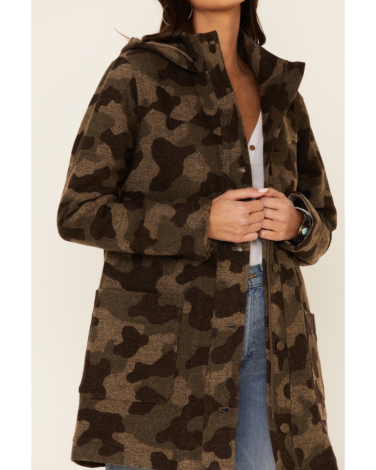 camouflage parka coat womens