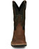 Image #4 - Justin Men's Stampede Bolt Soft Pull On Western Work Boots - Square Toe, Pecan, hi-res