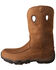 Image #3 - Twisted X Men's 11" Pull On Waterproof Moc Work Boots - Soft Toe, Brown, hi-res