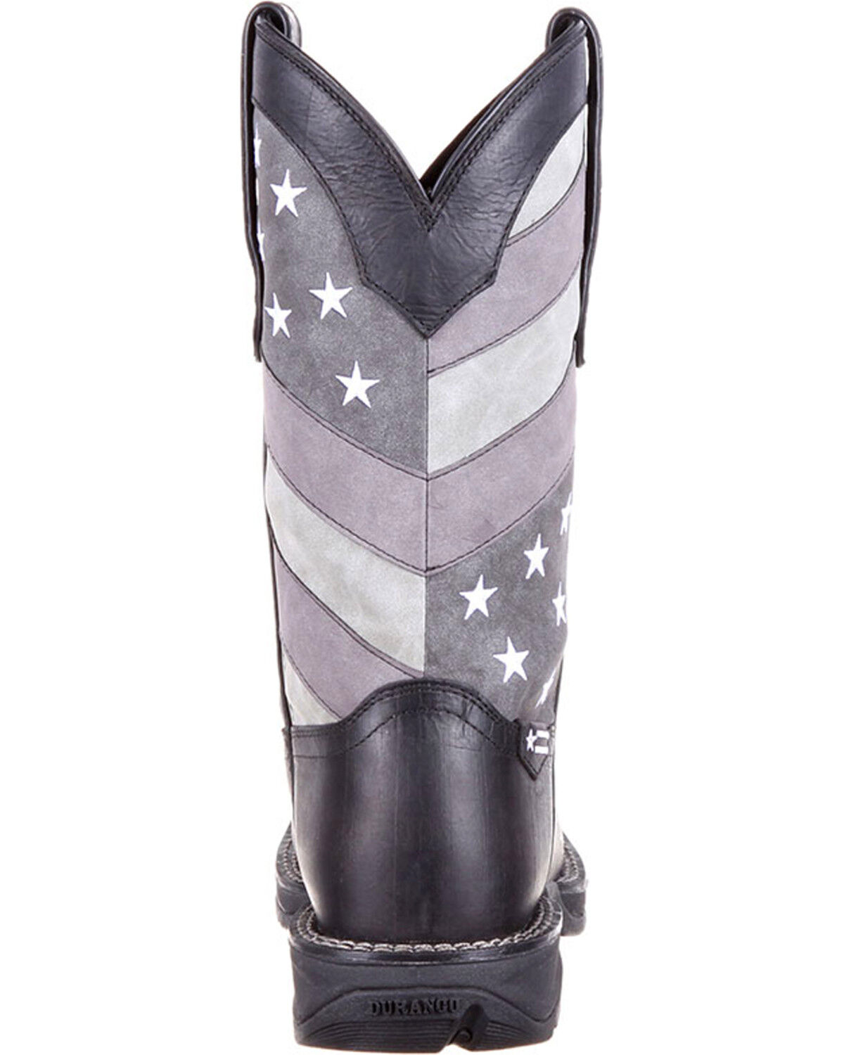 Image #7 - Rebel by Durango Men's Faded Flag Western Boots, Black, hi-res