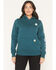 Image #1 - Carhartt Women's Relaxed Fit Midweight Logo Sleeve Graphic Hoodie, Green, hi-res