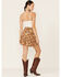 Image #4 - Z&L Women's Floral Tiered Mini Skirt , Gold, hi-res