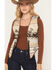 Image #2 - Fornia Women's Border Print Whip Stitch Tapestry Vest, Natural, hi-res