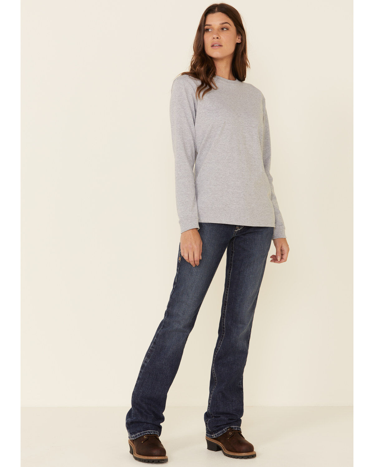 Image #2 - Ariat Women's Boot Barn Exclusive Durastretch FR Whipstitch Bootcut Jeans, , hi-res
