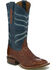 Image #1 - Tony Lama Men's Brown/Blue Full Quill Ostrich Cowboy Boots - Square Toe, , hi-res