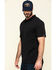 Image #3 - Hawx Men's Black Miller Pique Short Sleeve Work Polo Shirt - Tall , Black, hi-res