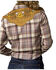 Image #2 - Kimes Ranch Women's Bailey Floral Embroidered Plaid Print Long Sleeve Snap Western Shirt, Brown, hi-res