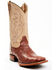 Shyanne Women's Olivia Exotic Ostrich Quill Western Boots - Broad Square Toe, Brown, hi-res