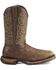 Image #2 - Rocky Men's Long Range Steel Toe Western Boots, Coffee, hi-res