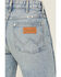 Image #4 - Wrangler Women's Wild West Destructed Light Wash High Rise Straight Jeans, Light Wash, hi-res