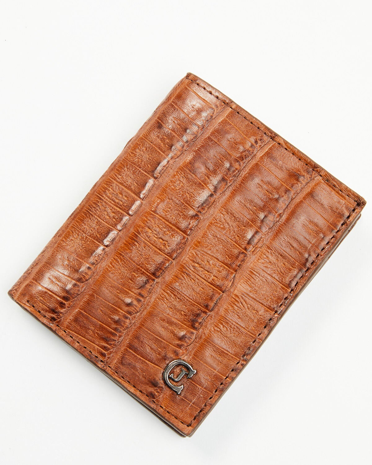 Cody James Black 1978&trade; Men's Sutton Exotic Caiman Tail Bifold Wallet, Cognac, hi-res