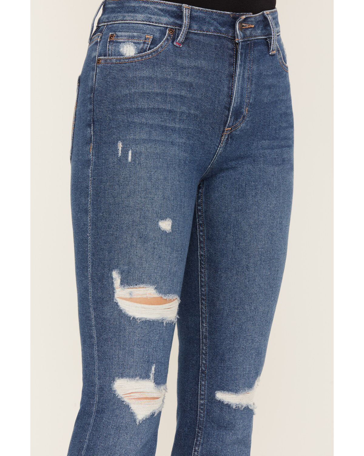 Image #2 - Idyllwind Women's Navaho Dark Wash High Risin' Distressed Bootcut Jeans, Dark Wash, hi-res