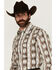 Image #2 - Wrangler Men's Checotah Southwestern Print Long Sleeve Snap Western Shirt - Tall, , hi-res