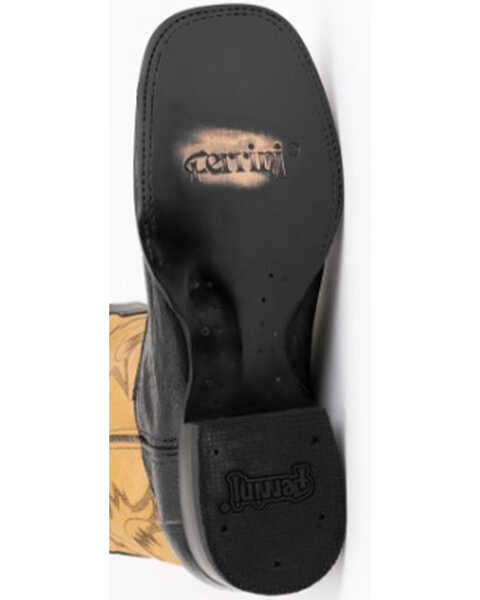 Image #7 - Ferrini Men's Nash Exotic Ostrich Leg Western Boots - Square Toe, Black, hi-res