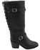 Image #3 - Milwaukee Leather Women's Back End Laced Riding Boots - Round Toe, Black, hi-res