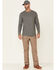 Image #2 - Hawx Men's Dark Gray Thermal Waffle Gear Graphic Crew Long Sleeve Work Shirt , , hi-res