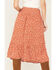 Beyond The Radar Women's Ditsy Floral Print Smocked Midi Skirt, Rust Copper, hi-res