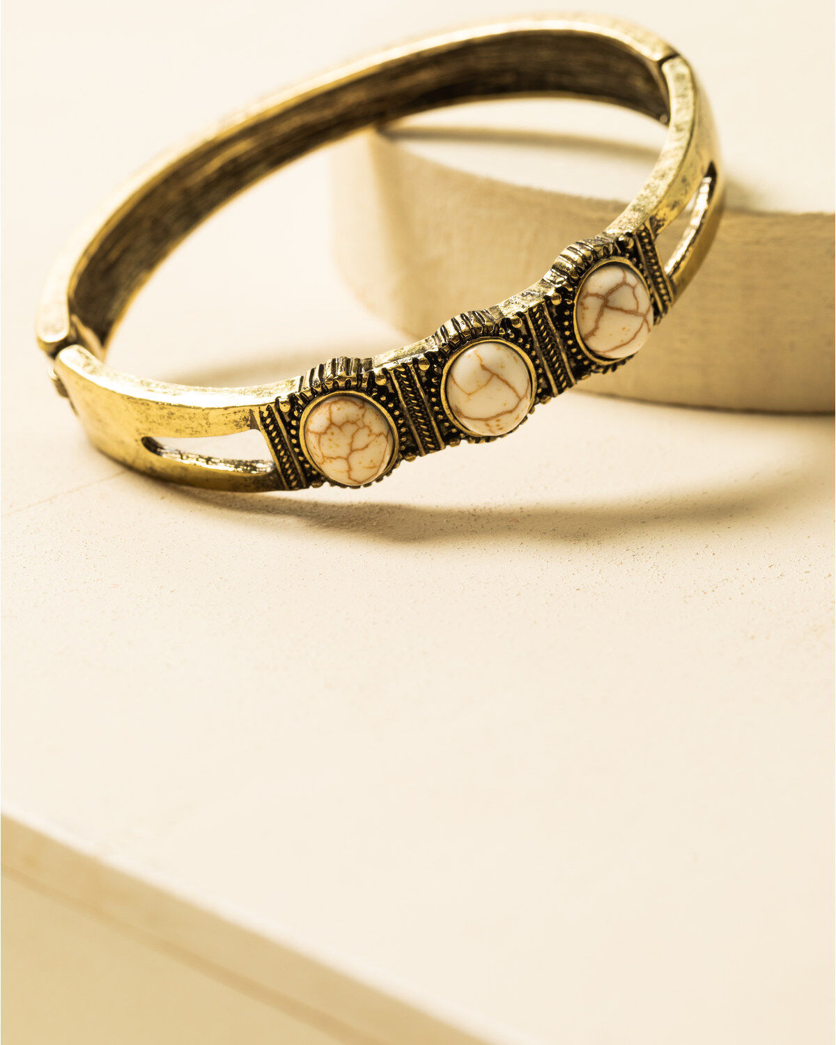 Image #1 - Shyanne Women's Crescent Sunset HInge Bangle, Bronze, hi-res