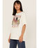 Image #2 - Cleo + Wolf Women's American Spirit Vintage Oversized Graphic Tee, Ivory, hi-res