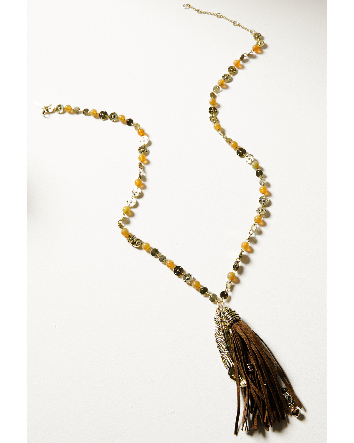 Image #2 - Shyanne Women's Soleil Feather Pendant Necklace, Gold, hi-res